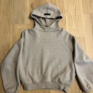 Fear of God Essentials Kids Beige Bonded Hoodie size 12Y